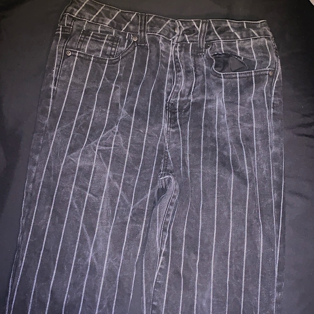 Black striped jeans